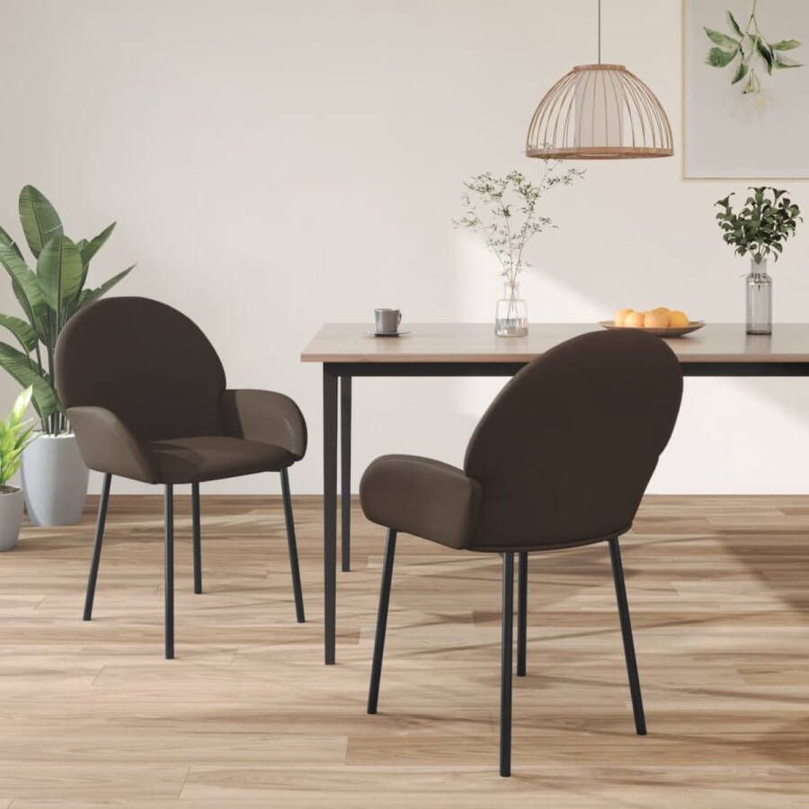 ForYou Prolenta Premium Eetkamerstoelen 2 st kunstleer bruin