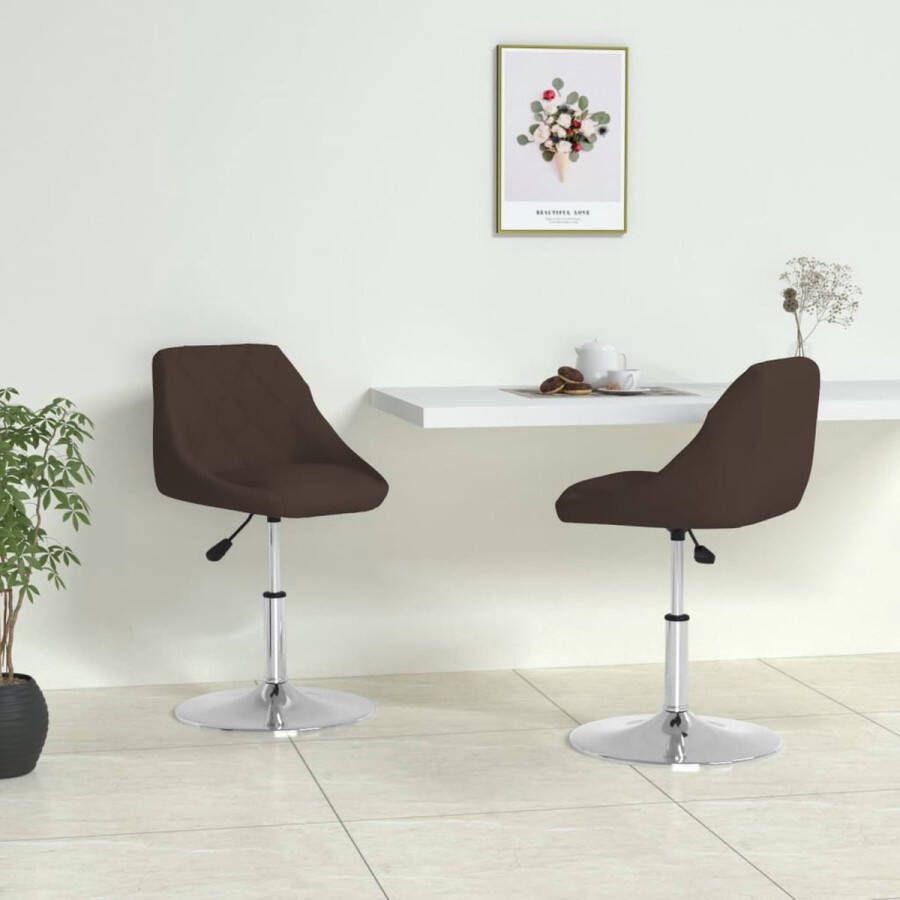 ForYou Prolenta Premium Eetkamerstoelen 2 st kunstleer bruin