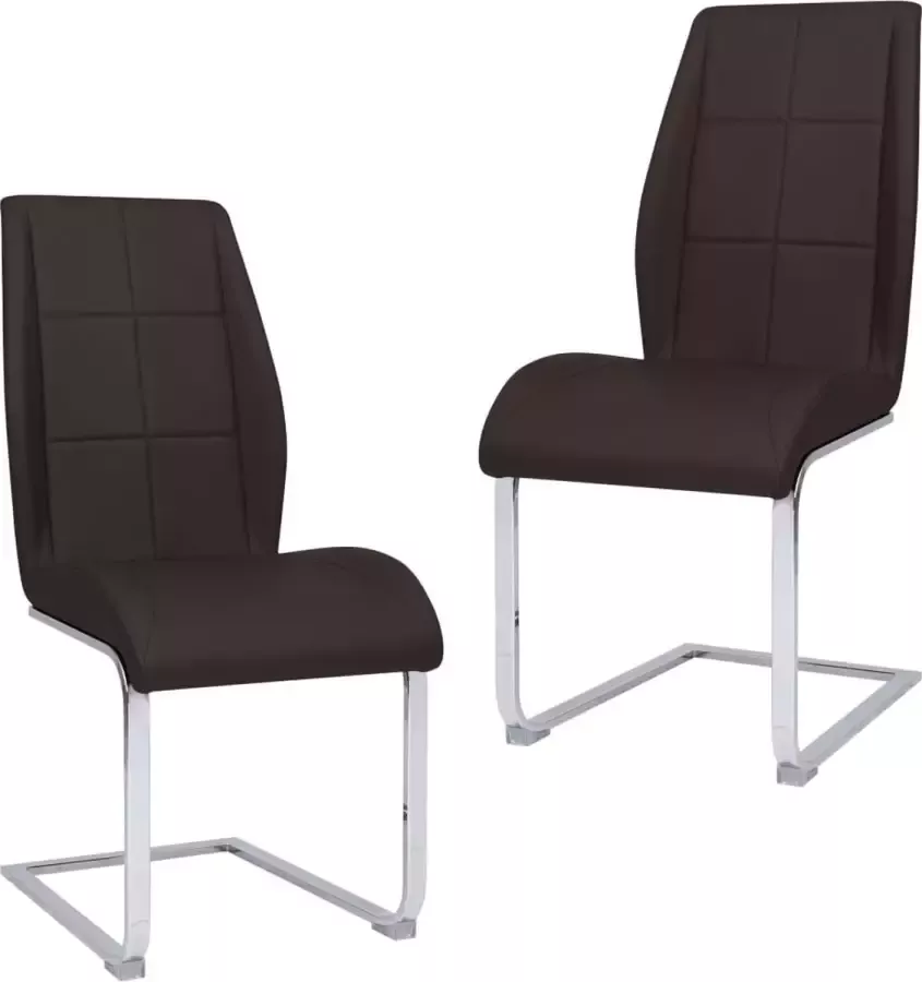 ForYou Prolenta Premium Eetkamerstoelen 2 st kunstleer bruin - Foto 9
