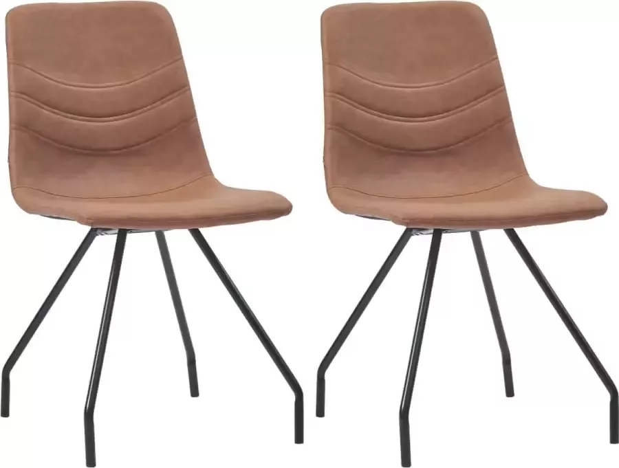 ForYou Prolenta Premium Eetkamerstoelen 2 st kunstleer bruin - Foto 15