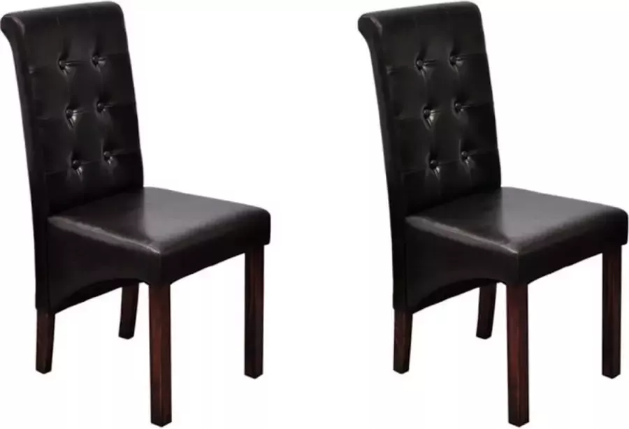 ForYou Prolenta Premium Eetkamerstoelen 2 st kunstleer bruin - Foto 17