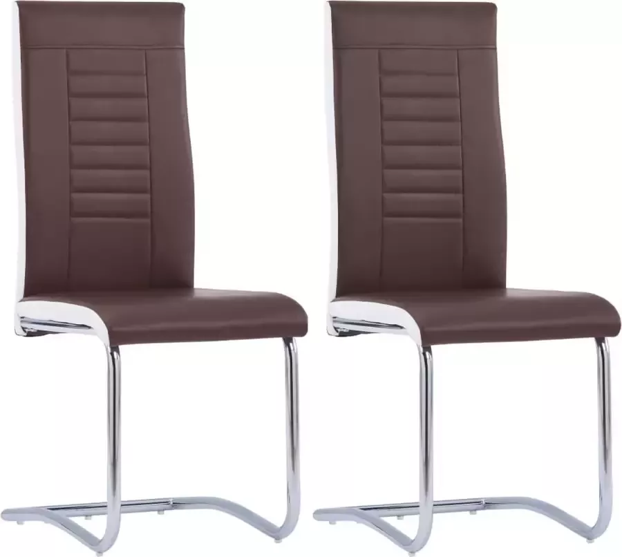 ForYou Prolenta Premium Eetkamerstoelen 2 st kunstleer bruin - Foto 11