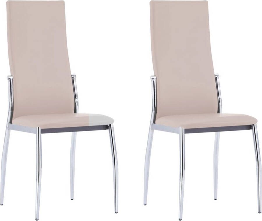 ForYou Prolenta Premium Eetkamerstoelen 2 st kunstleer cappuccino