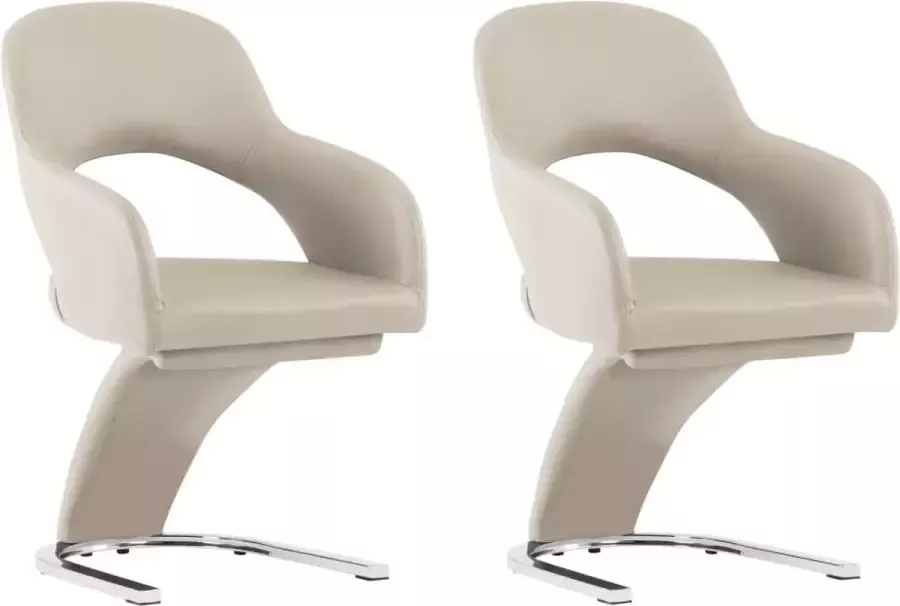 ForYou Prolenta Premium Eetkamerstoelen 2 st kunstleer cappuccino