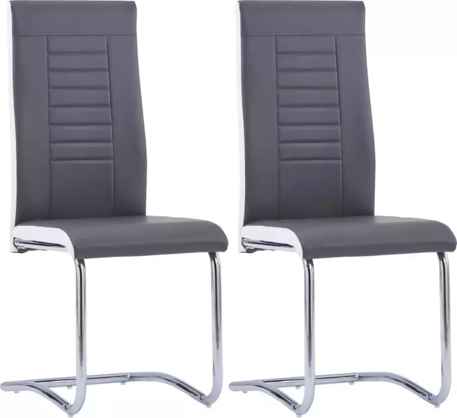 ForYou Prolenta Premium Eetkamerstoelen 2 st kunstleer grijs - Foto 6