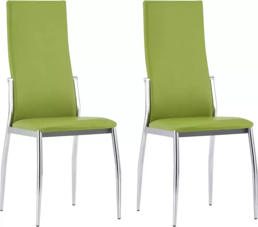 ForYou Prolenta Premium Eetkamerstoelen 2 st kunstleer groen - Foto 2