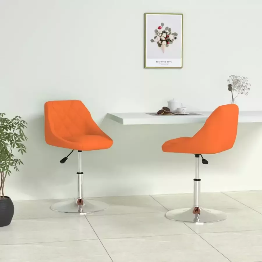 ForYou Prolenta Premium Eetkamerstoelen 2 st kunstleer oranje
