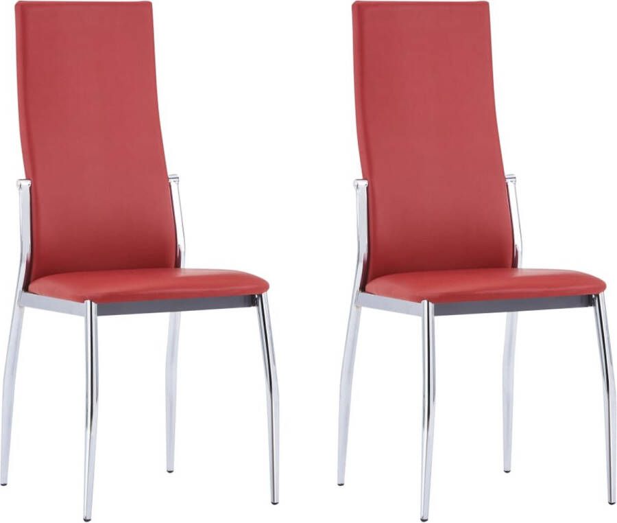 ForYou Prolenta Premium Eetkamerstoelen 2 st kunstleer rood