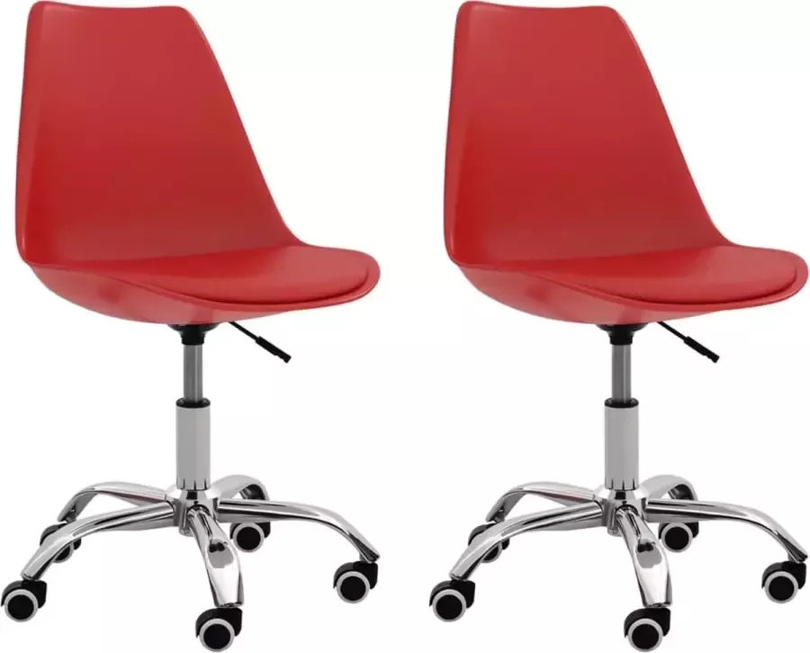 ForYou Prolenta Premium Eetkamerstoelen 2 st kunstleer rood