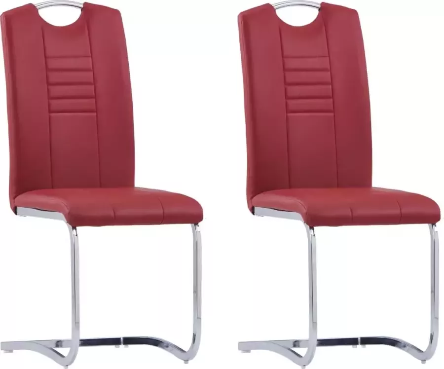 ForYou Prolenta Premium Eetkamerstoelen 2 st kunstleer rood