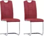 ForYou Prolenta Premium Eetkamerstoelen 2 st kunstleer rood - Thumbnail 5