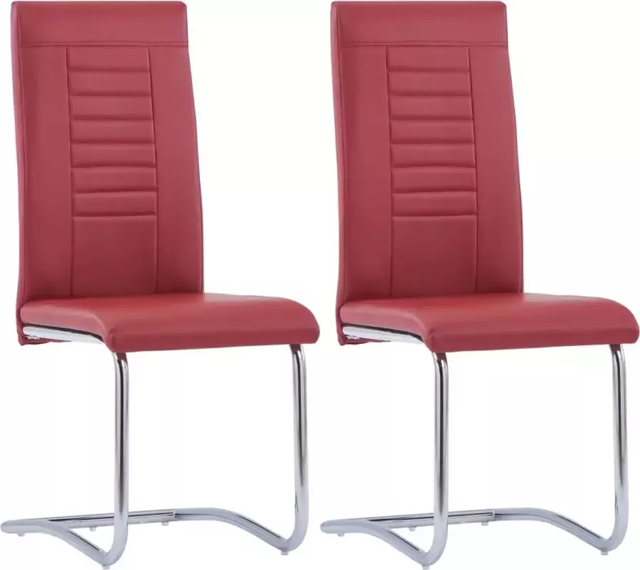 ForYou Prolenta Premium Eetkamerstoelen 2 st kunstleer rood - Foto 3