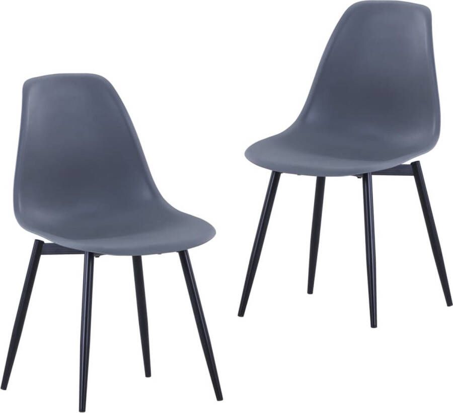 ForYou Prolenta Premium Eetkamerstoelen 2 st PP grijs