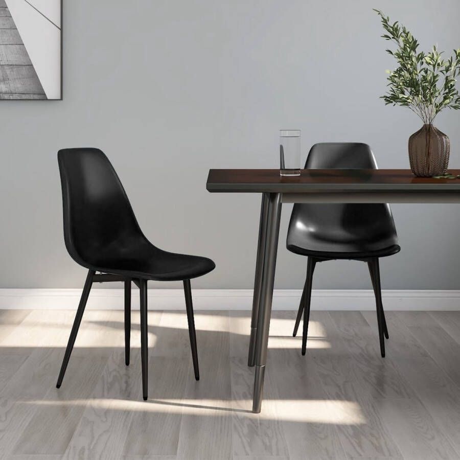 ForYou Prolenta Premium Eetkamerstoelen 2 st PP zwart