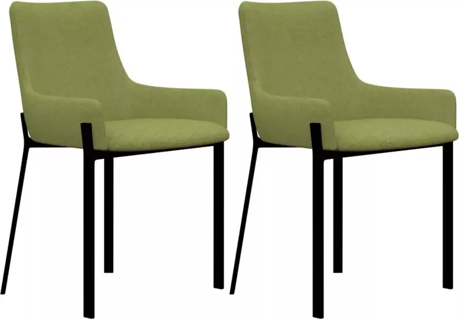 ForYou Prolenta Premium Eetkamerstoelen 2 st stof groen - Foto 13