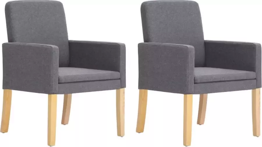 ForYou Prolenta Premium Eetkamerstoelen 2 st stof lichtgrijs - Foto 19