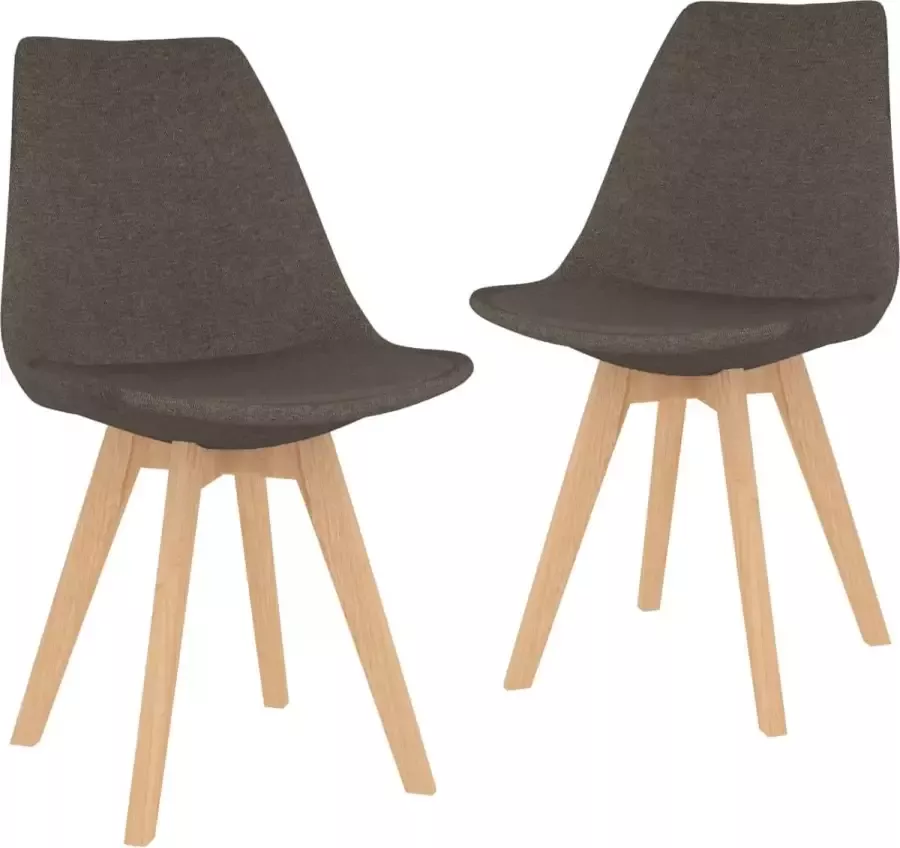 ForYou Prolenta Premium Eetkamerstoelen 2 st stof taupe