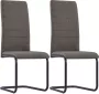 Prolenta Premium Eetkamerstoelen 2 st stof taupe - Thumbnail 3