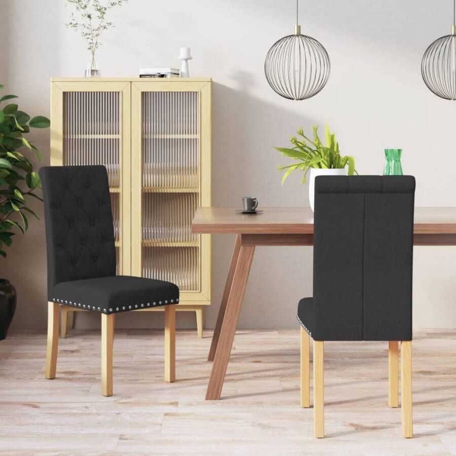 ForYou Prolenta Premium Eetkamerstoelen 2 st stof zwart