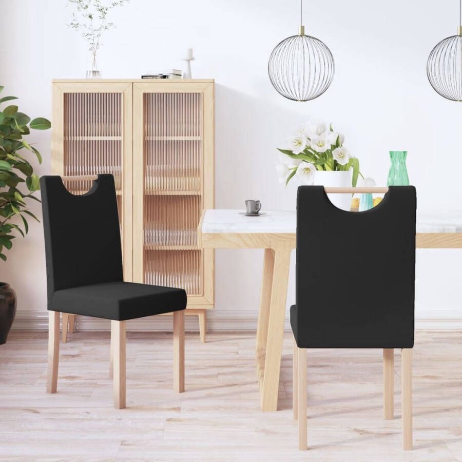 ForYou Prolenta Premium Eetkamerstoelen 2 st stof zwart