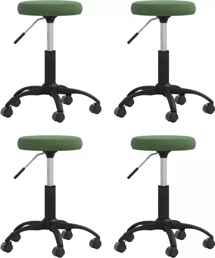 ForYou Prolenta Premium Eetkamerstoelen 4 st fluweel donkergroen - Foto 8