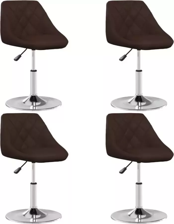 ForYou Prolenta Premium Eetkamerstoelen 4 st kunstleer bruin - Foto 8