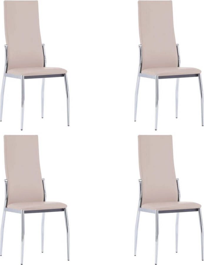 ForYou Prolenta Premium Eetkamerstoelen 4 st kunstleer cappuccino