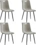 ForYou Prolenta Premium Eetkamerstoelen 4 st kunstleer lichtgrijs - Thumbnail 2