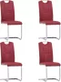 ForYou Prolenta Premium Eetkamerstoelen 4 st kunstleer rood - Thumbnail 3