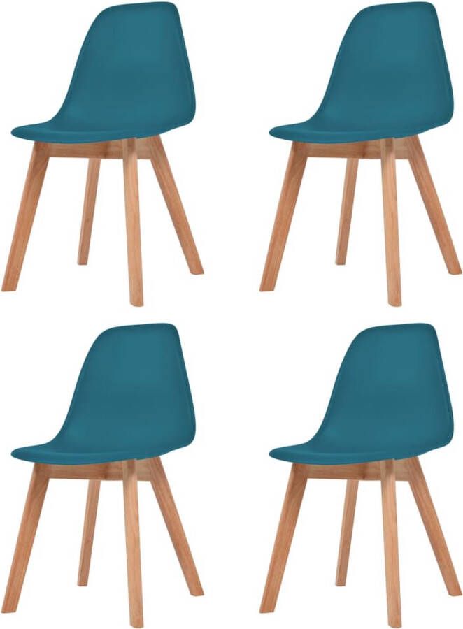 ForYou Prolenta Premium Eetkamerstoelen 4 st kunststof turquoise