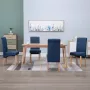 ForYou Prolenta Premium Eetkamerstoelen 4 st stof blauw - Thumbnail 3