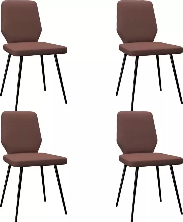 ForYou Prolenta Premium Eetkamerstoelen 4 st stof bruin - Foto 16