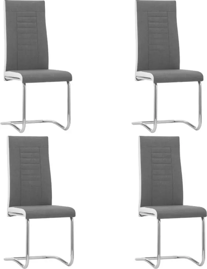 ForYou Prolenta Premium Eetkamerstoelen 4 st stof donkergrijs - Foto 16