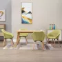 ForYou Prolenta Premium Eetkamerstoelen 4 st stof groen - Thumbnail 6