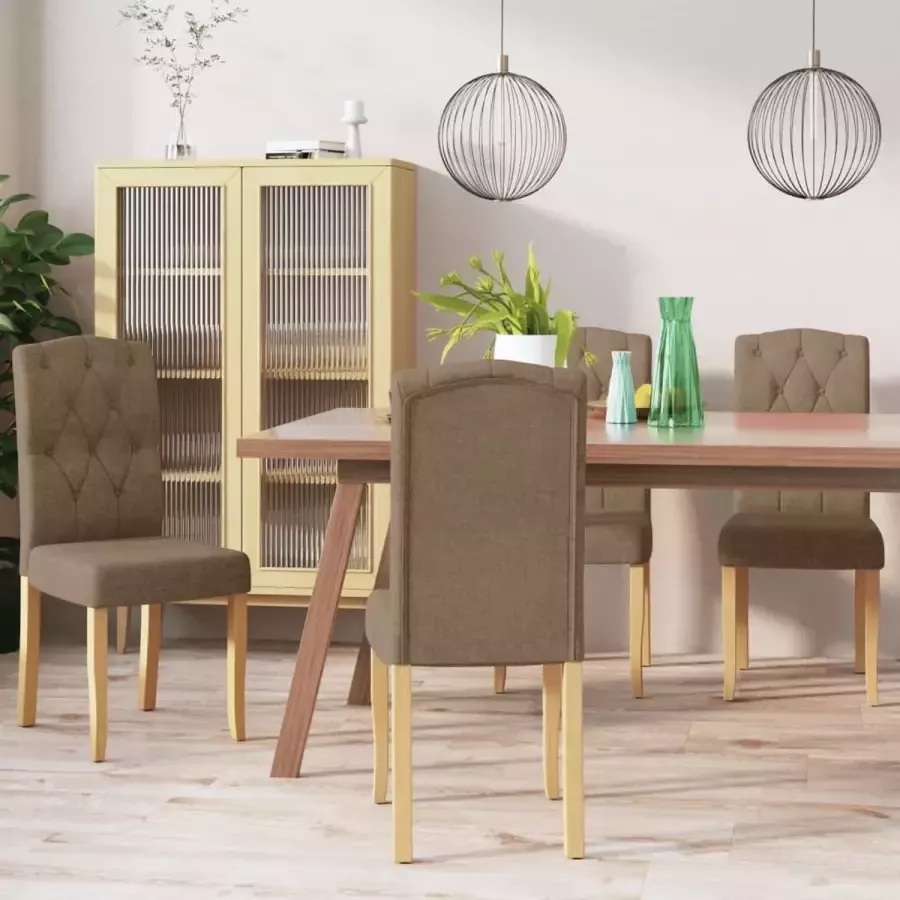 ForYou Prolenta Premium Eetkamerstoelen 4 st stof taupe