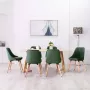 ForYou Prolenta Premium Eetkamerstoelen 6 st fluweel donkergroen - Thumbnail 2