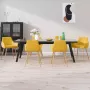 ForYou Prolenta Premium Eetkamerstoelen 6 st fluweel geel - Thumbnail 4