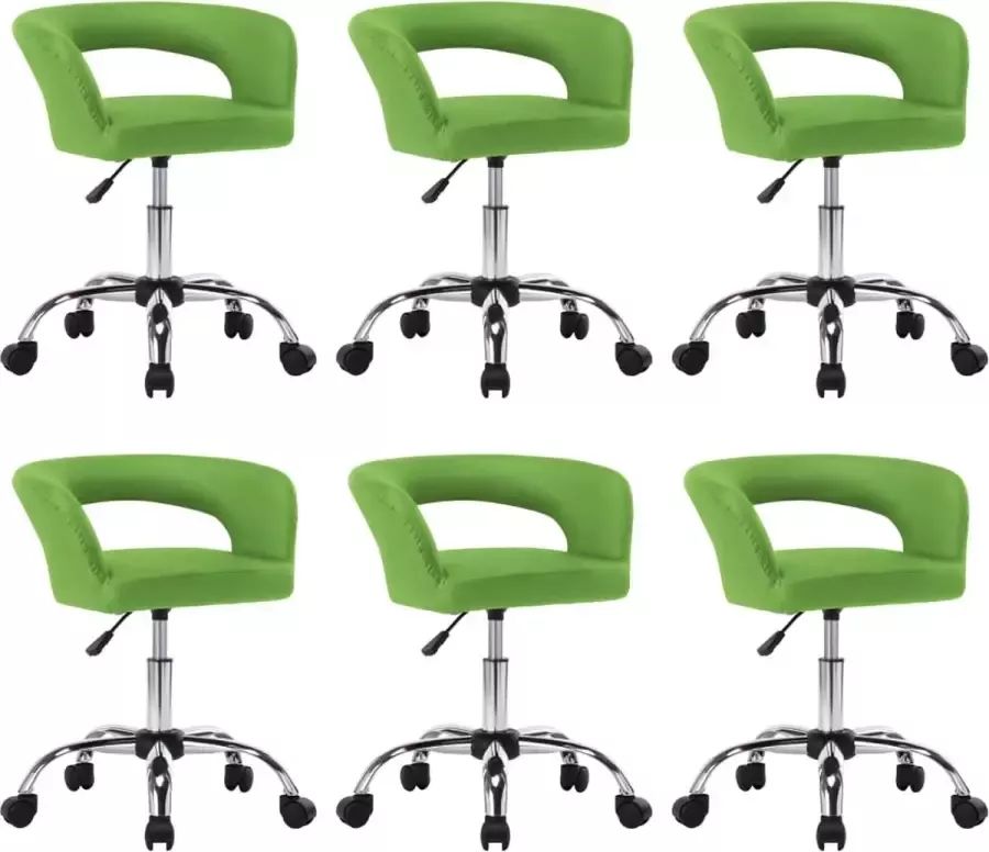 ForYou Prolenta Premium Eetkamerstoelen 6 st kunstleer groen - Foto 2