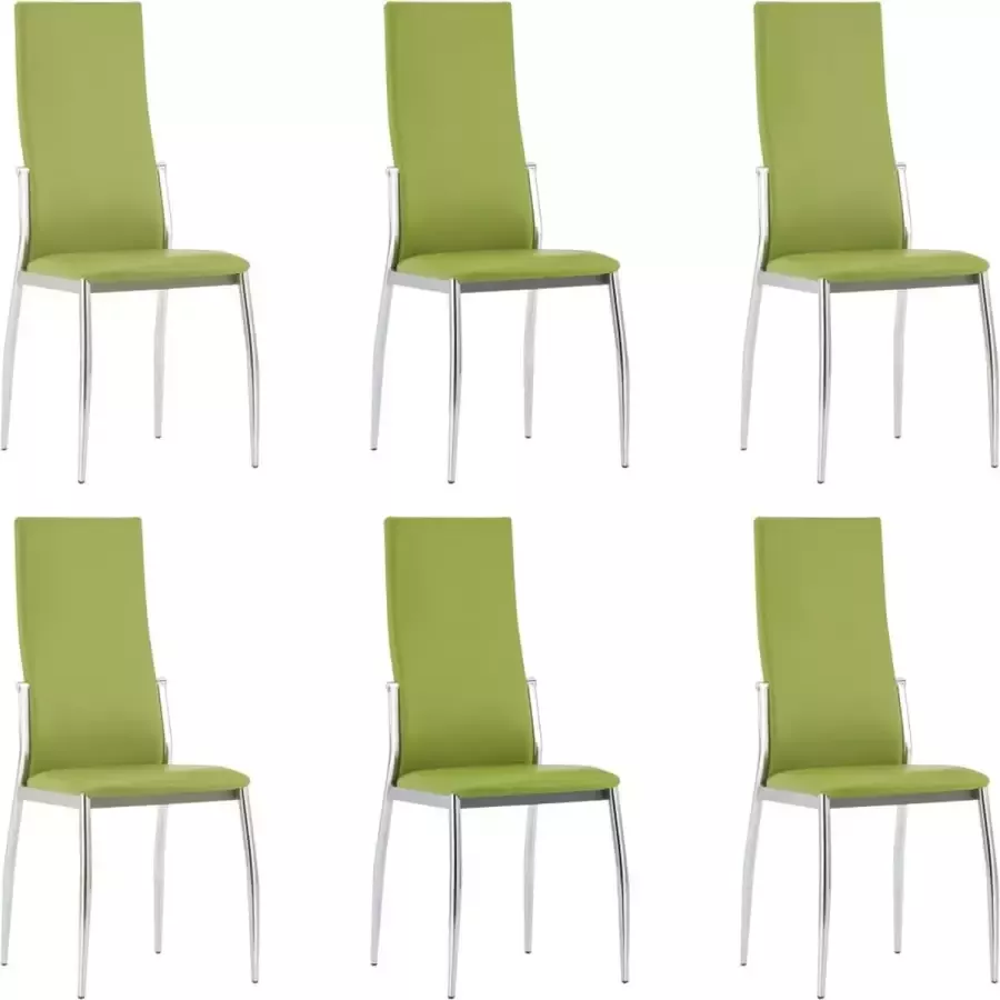 ForYou Prolenta Premium Eetkamerstoelen 6 st kunstleer groen