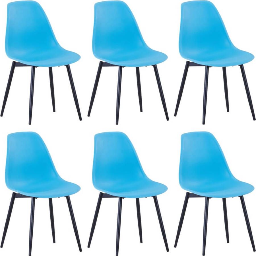 ForYou Prolenta Premium Eetkamerstoelen 6 st PP blauw