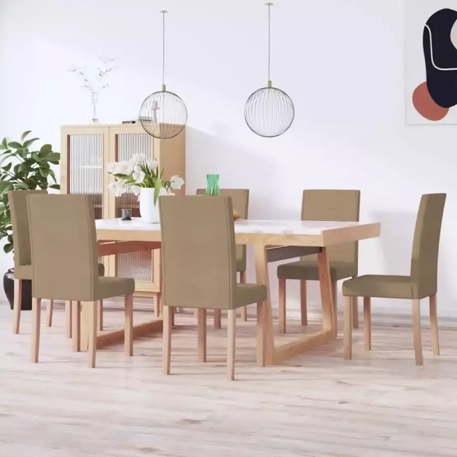 ForYou Prolenta Premium Eetkamerstoelen 6 st stof taupe - Foto 2