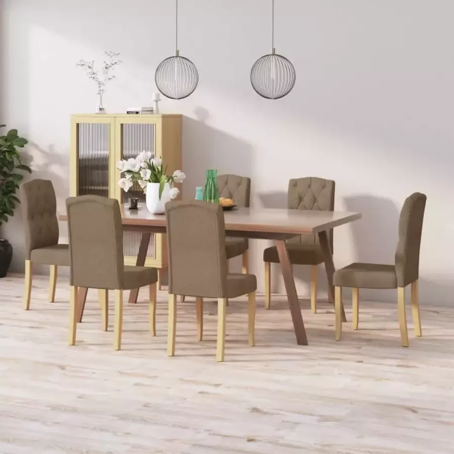 ForYou Prolenta Premium Eetkamerstoelen 6 st stof taupe - Foto 5