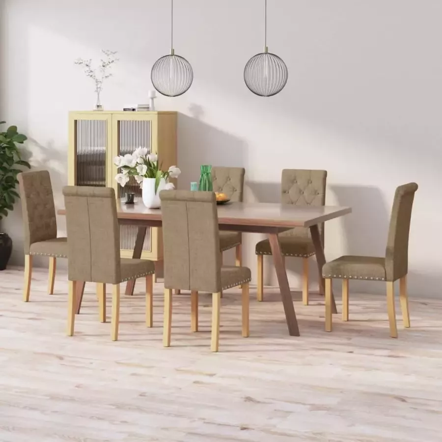 ForYou Prolenta Premium Eetkamerstoelen 6 st stof taupe