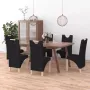 ForYou Prolenta Premium Eetkamerstoelen 6 st stof zwart - Thumbnail 4