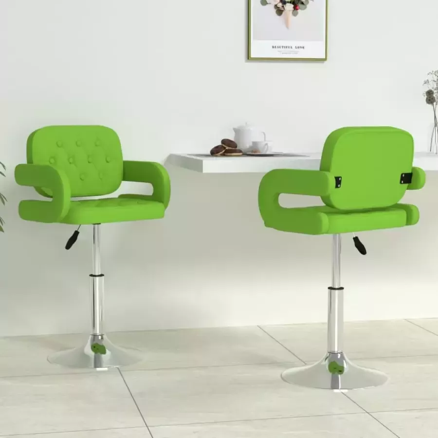 ForYou Prolenta Premium Eetkamerstoelen draaibaar 2 st kunstleer groen