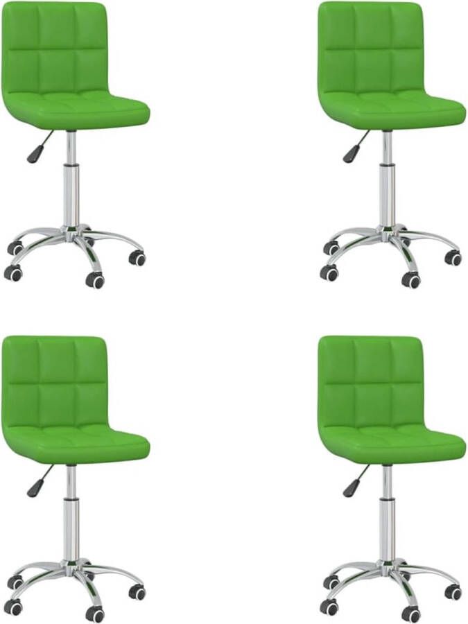 ForYou Prolenta Premium Eetkamerstoelen draaibaar 2 st kunstleer groen