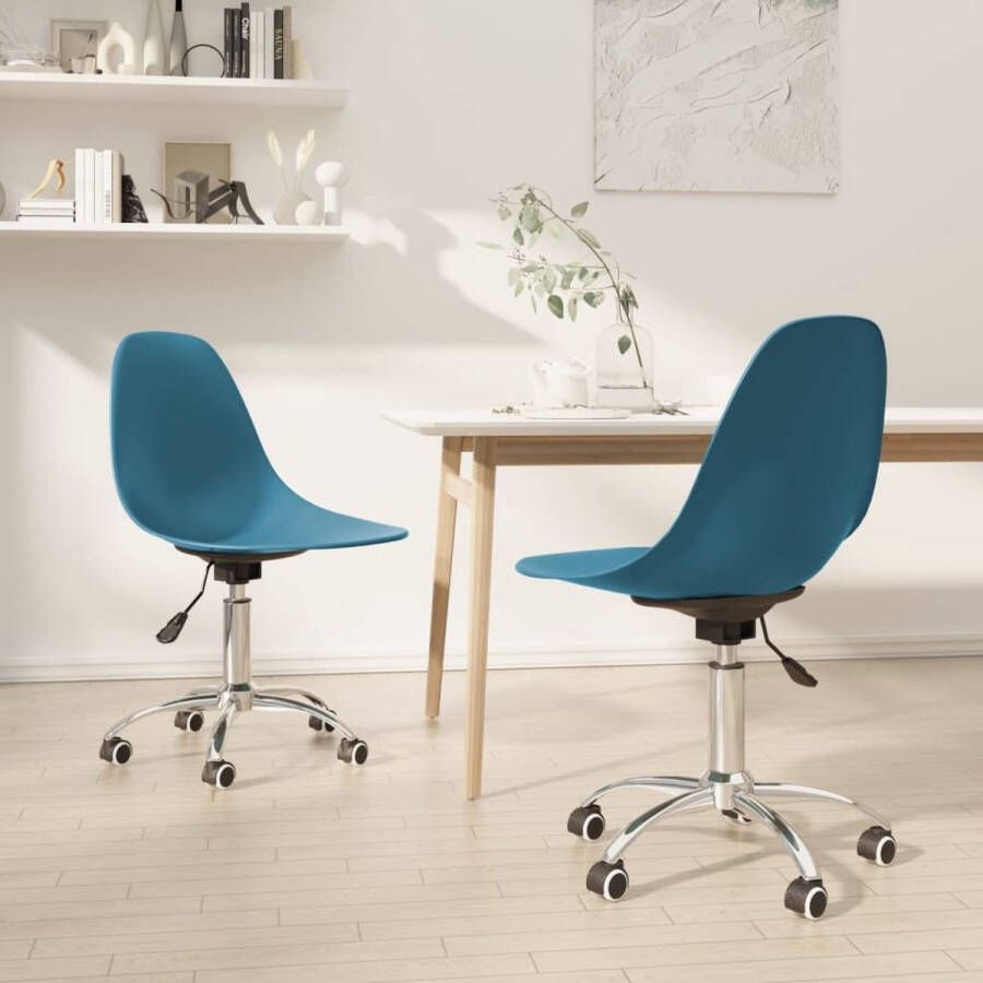 ForYou Prolenta Premium Eetkamerstoelen draaibaar 2 st polypropeen turquoise