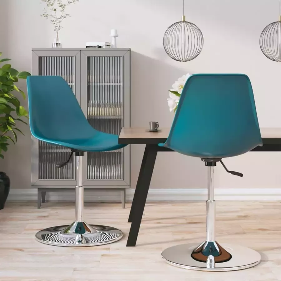 ForYou Prolenta Premium Eetkamerstoelen draaibaar 2 st PP turquoise