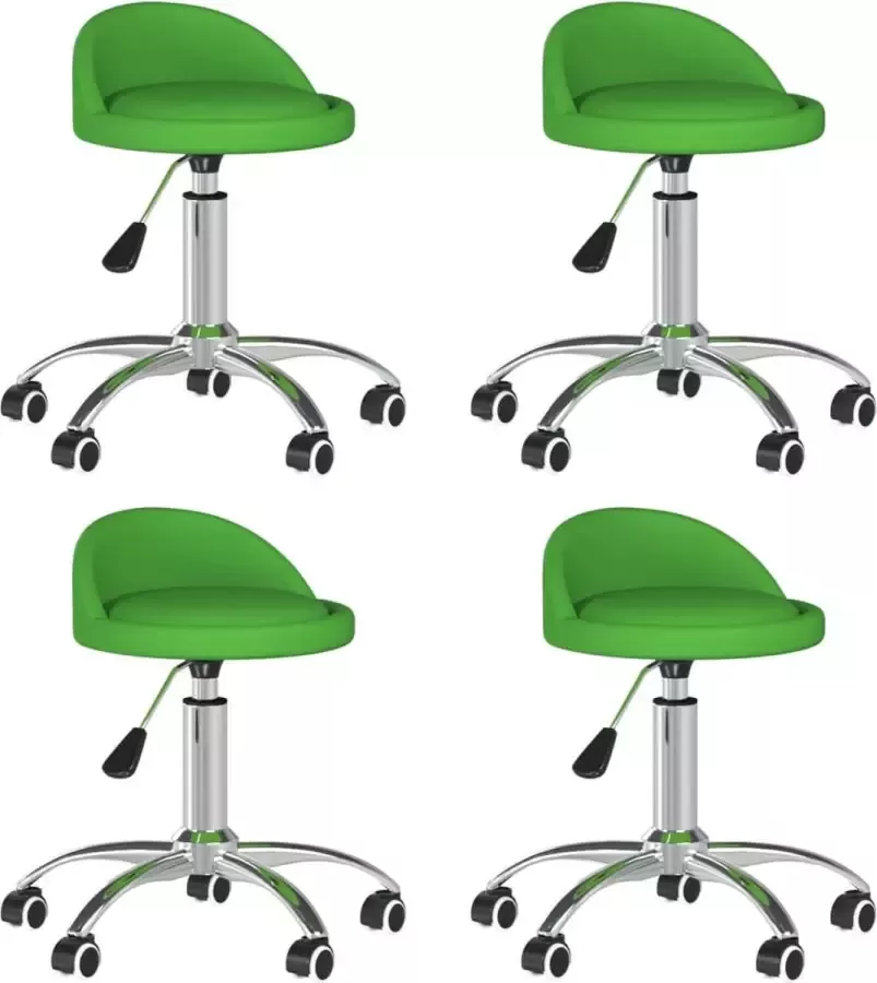 ForYou Prolenta Premium Eetkamerstoelen draaibaar 4 st kunstleer groen