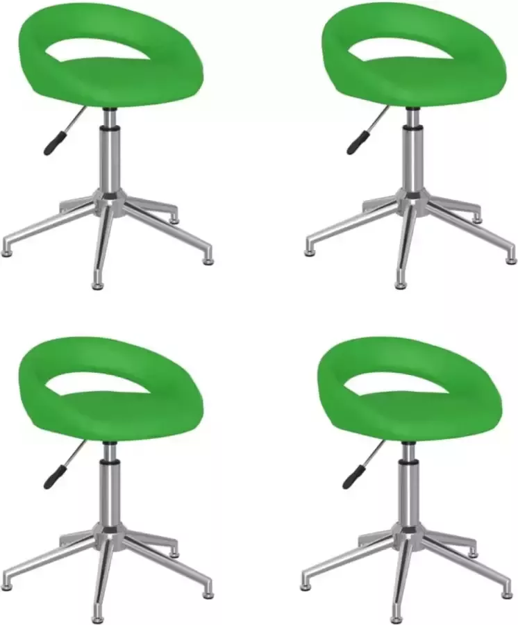 ForYou Prolenta Premium Eetkamerstoelen draaibaar 4 st kunstleer groen
